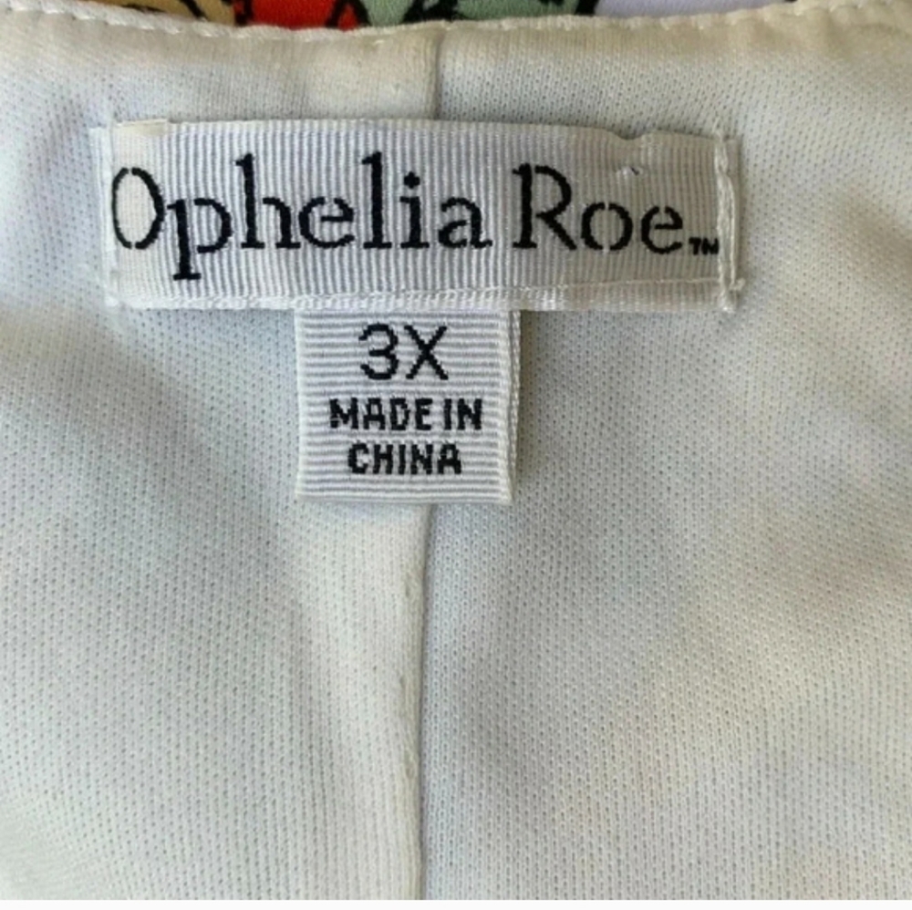 Ophelia Roe, Floral Print Women's Tank Top, 3X - Picture 13 of 15